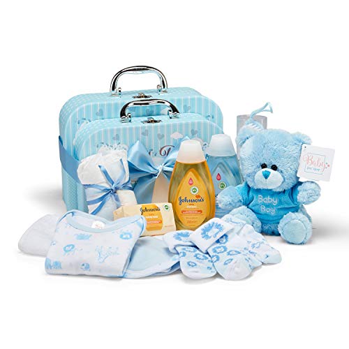 Baby Gift Set - Baby Hamper Newborn Essentials in 2 Blue Cases