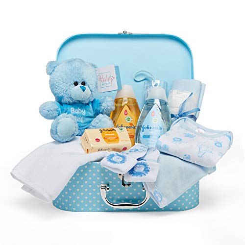 Baby Gift Set - Beautifully Packaged in a Blue Case Full of Baby Boy Gifts