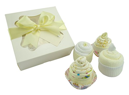 Baby Gift Set Unisex - Lemon 4 x Cupcakes of baby clothes