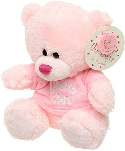 Teddy Bear - Small Pink Teddy with New Baby T-Shirt 15cm(6")