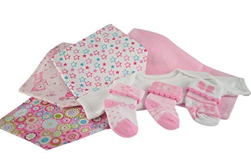 Newborn Baby Girl Gift Set - 4 x Cupcakes of Baby Clothes