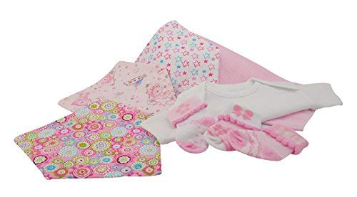 Newborn Baby Girl Gift Set - 4 x Cupcakes of Baby Clothes