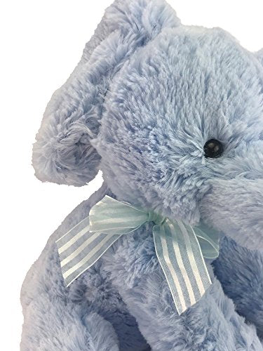 Elephant Teddy - Blue Plush Adorably Soft Baby Teddy