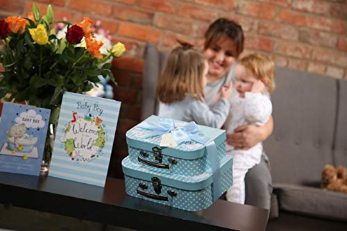 Baby Gift Set - Baby Hamper Newborn Essentials in Small Blue Case