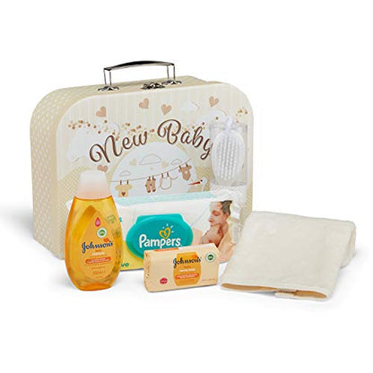 Baby Gift Set - Baby Hamper Newborn Essentials in Cream Case