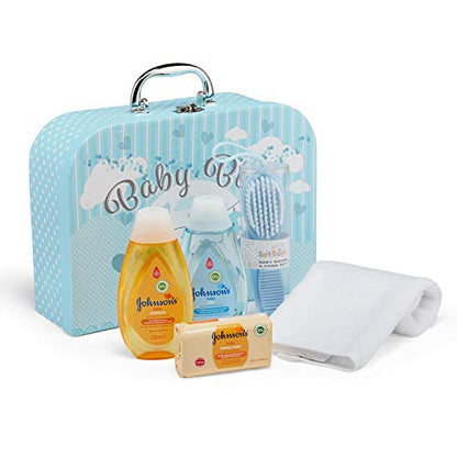 Baby Gift Set - Beautifully Packaged in a Blue Case Full of Baby Boy Gifts