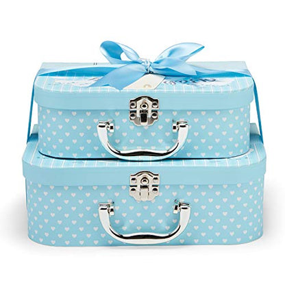 Baby Gift Set - Baby Hamper Newborn Essentials in 2 Blue Cases