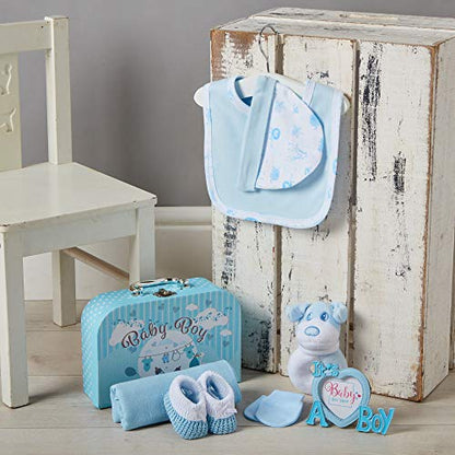 Baby Gift Set - Baby Hamper Newborn Essentials in Small Blue Case