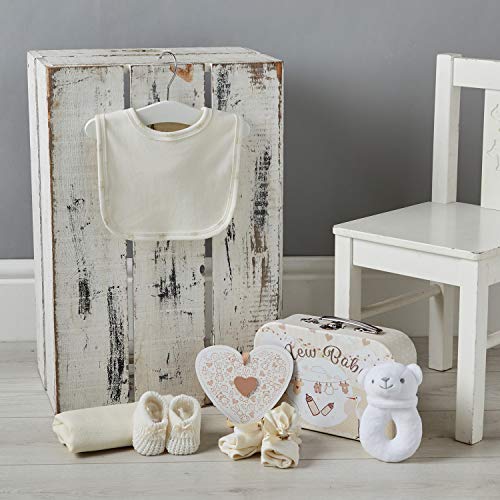 Baby Gift Set - Baby Hamper Newborn Essentials in Small Cream Case