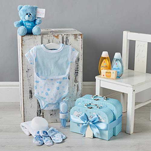 Baby Gift Set - Baby Hamper Newborn Essentials in 2 Blue Cases