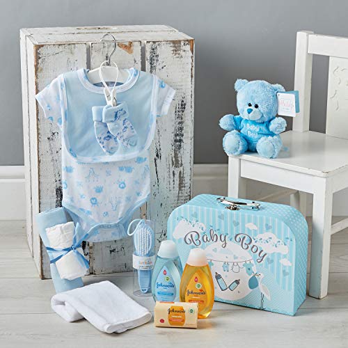 Baby Gift Set - Beautifully Packaged in a Blue Case Full of Baby Boy Gifts