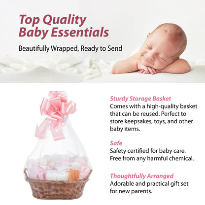 Personalised Baby Gifts – Baby Gift Baskets Full of Newborn Essentials - Pink