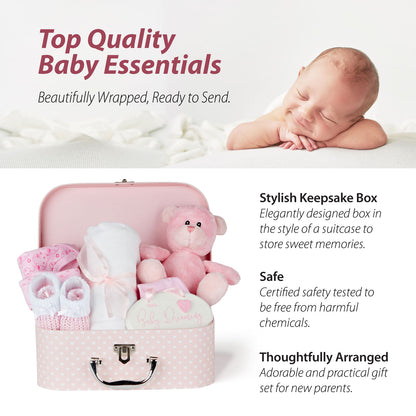 Baby Gift Set - Baby Keepsake Box Newborn Essentials Pink