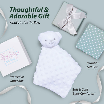 Baby Gifts – Baby Comforter Grey with Bear Head in Gift Box