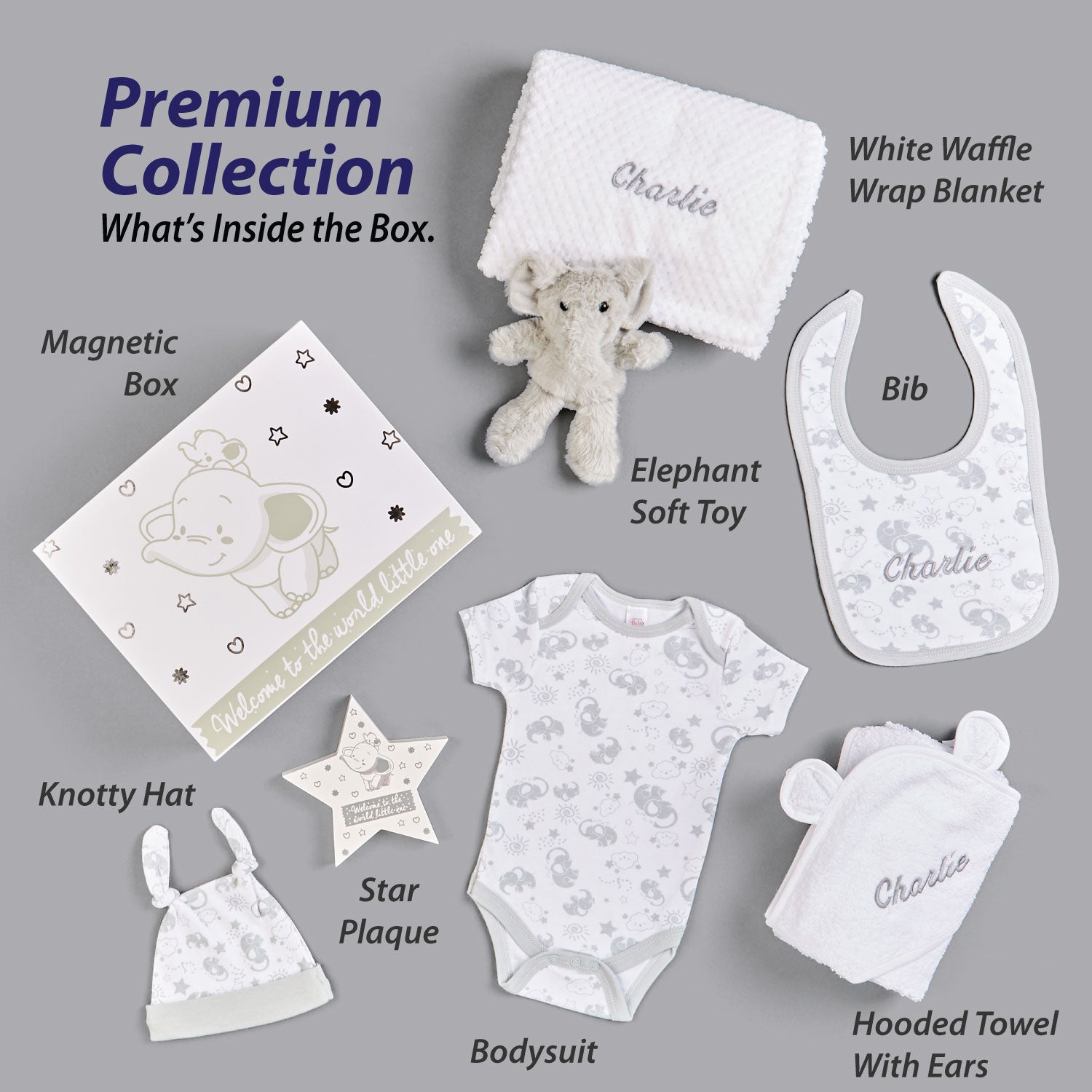 Grey White Baby Keepsake Gift Box Baby Essentials Baby Box Shop