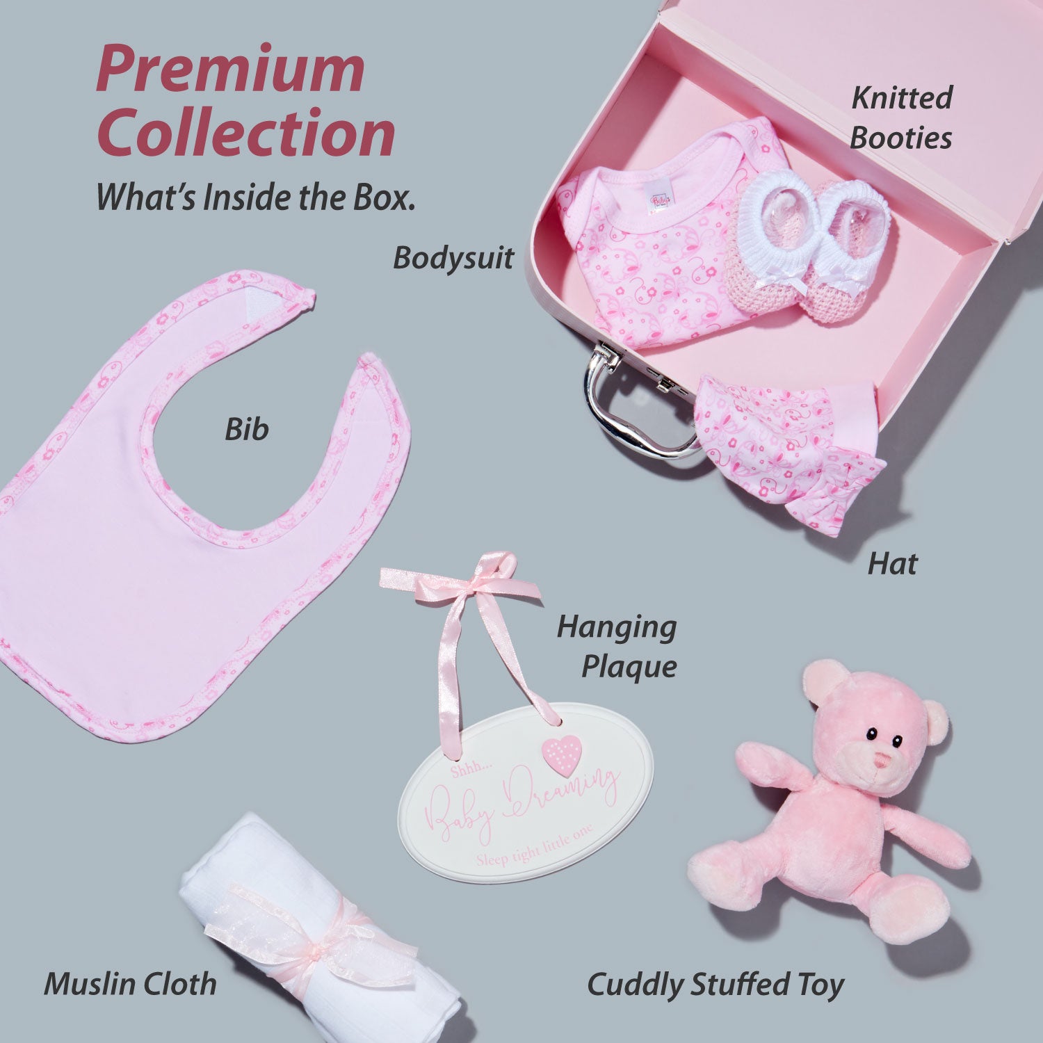 Baby Gift Set - Baby Keepsake Box Newborn Essentials Pink