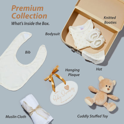 Baby Gift Set - Baby Keepsake Box Newborn Essentials Cream