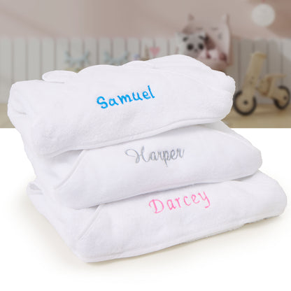 Personalised Baby Hooded Bath Towel – Highly Absorbent Towel with Ears