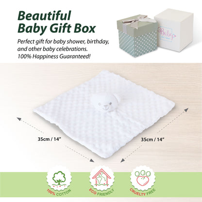 Baby Gifts – Baby Comforter Grey with Bear Head in Gift Box