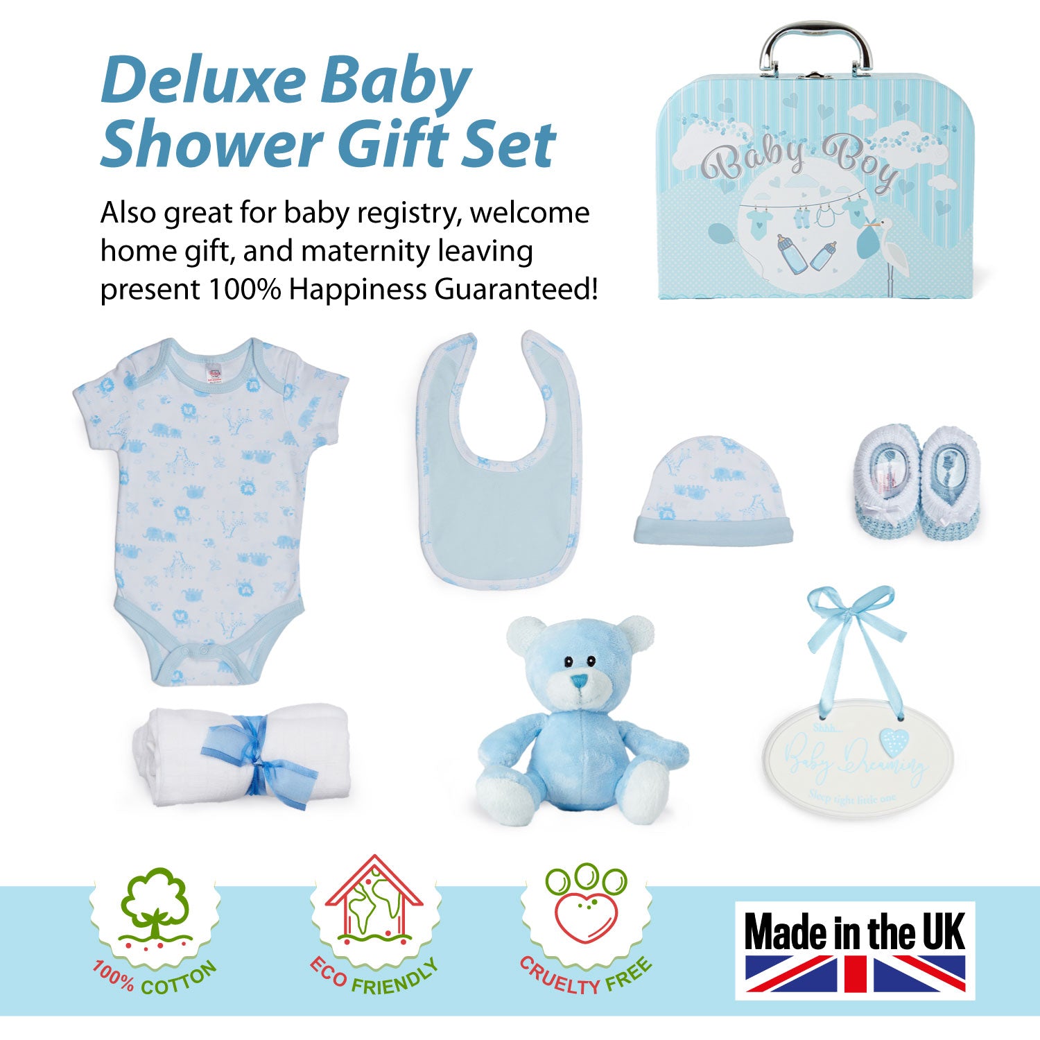 Baby Gift Set - Baby Keepsake Box Newborn Essentials Blue