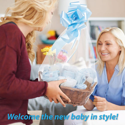 Baby Gift Basket - Hamper Filled with Blue Themed Newborn Essentials & Baby Gifts