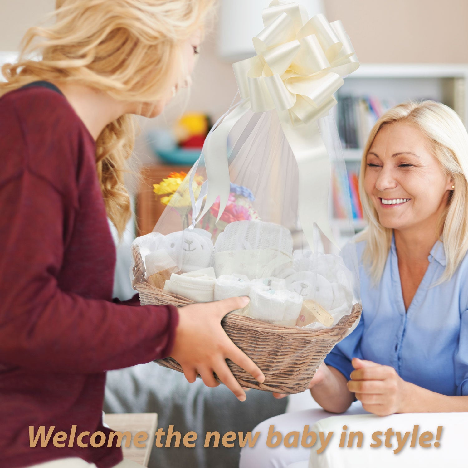 Personalised Baby Gifts – Baby Gift Baskets Full of Newborn Essentials - White