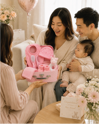 Pink - 9CXS21-P - The pink keepsake case given as a gift at a baby shower