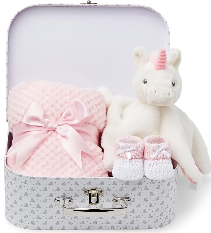 Baby Gift Set Pink - White Stars Unicorn