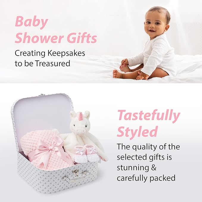 Baby Gift Set Pink - White Stars Unicorn