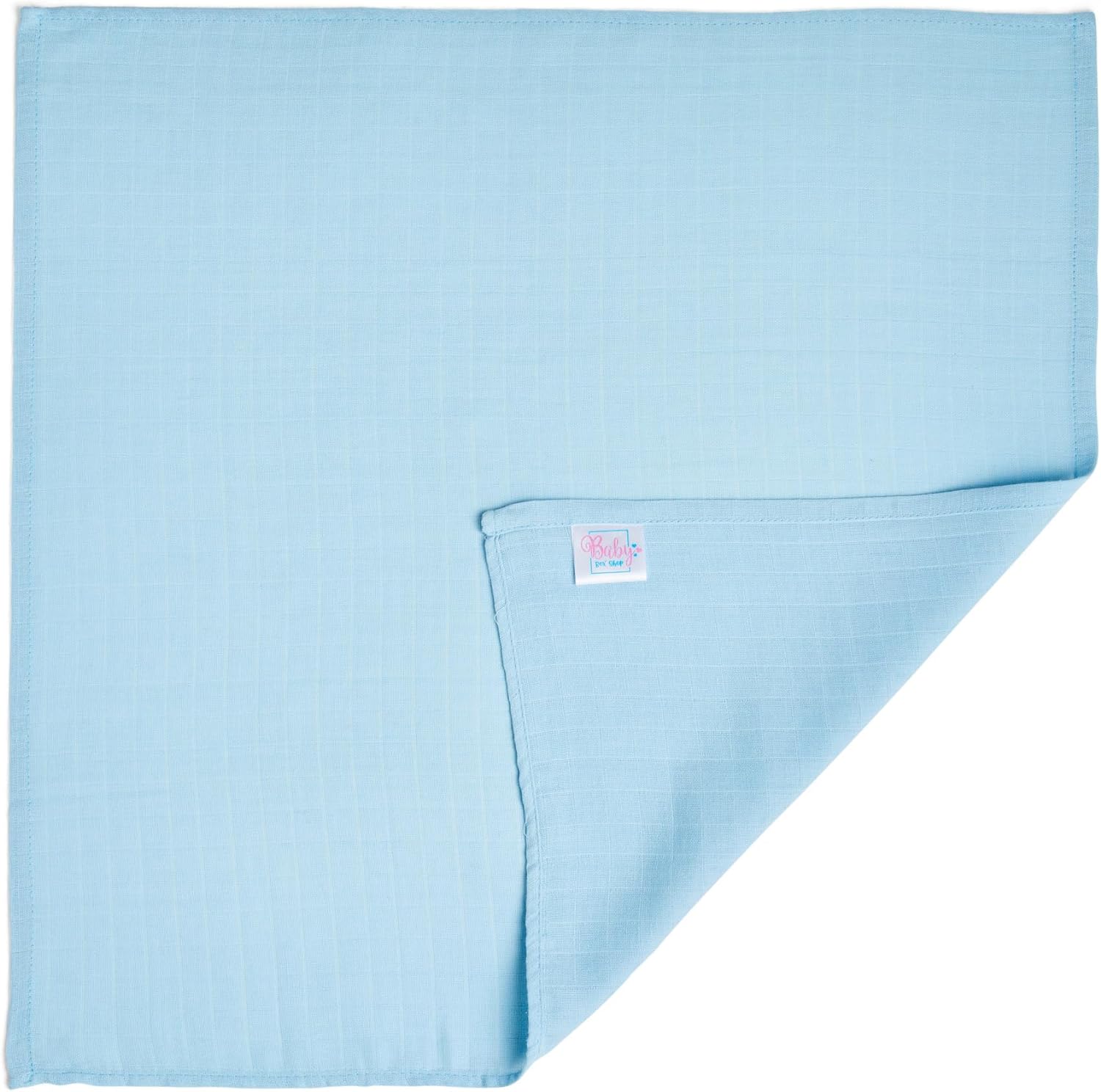 100% Cotton Muslin Cloths Baby Essentials 2 x Blue 1 x White (Pack of 3)