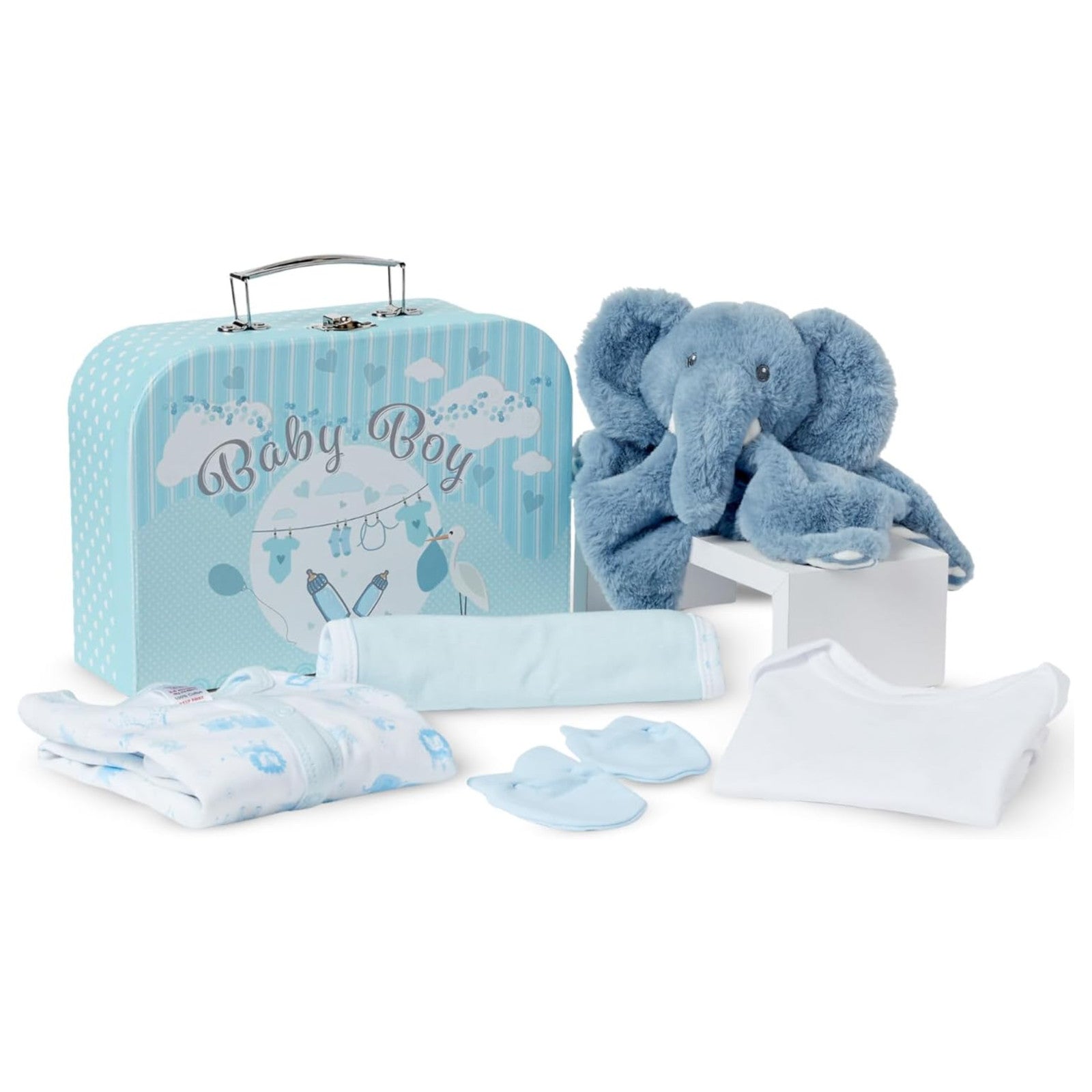 Baby Gift Set - Baby Hamper Newborn Essentials Medium Blue Case