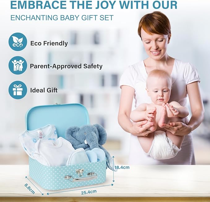 Baby Gift Set - Baby Hamper Newborn Essentials Medium Blue Case