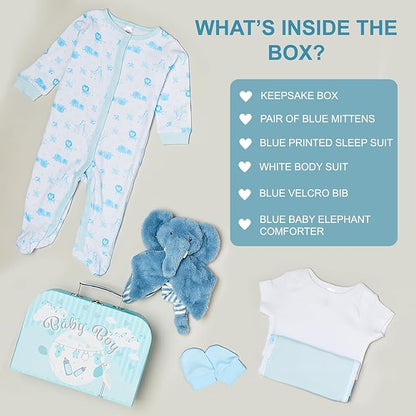 Baby Gift Set - Baby Hamper Newborn Essentials Medium Blue Case