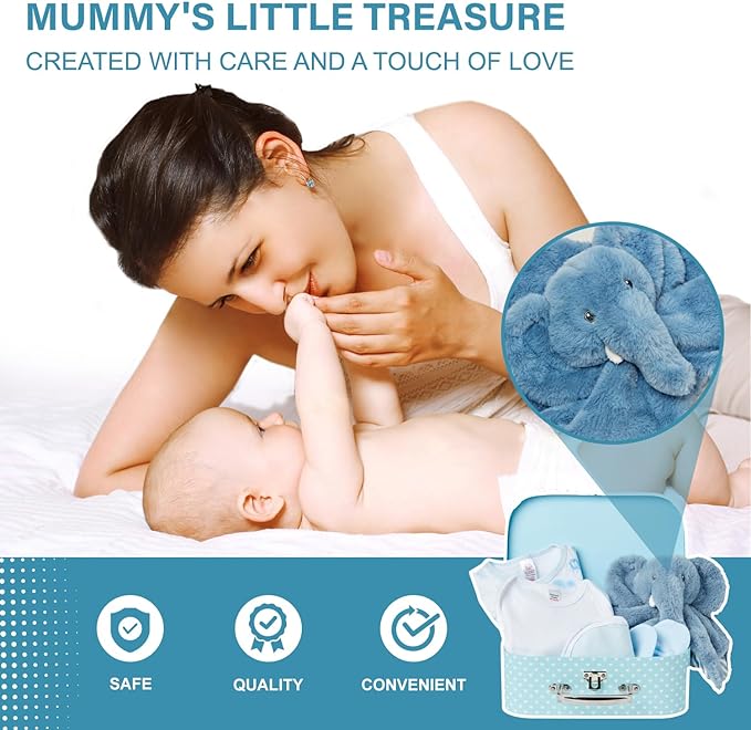 Baby Gift Set - Baby Hamper Newborn Essentials Medium Blue Case