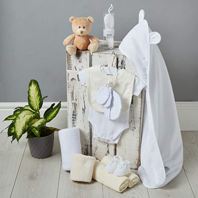 Baby Gift Set – Baby Gift Baskets Newborn Essentials in Cream Tray