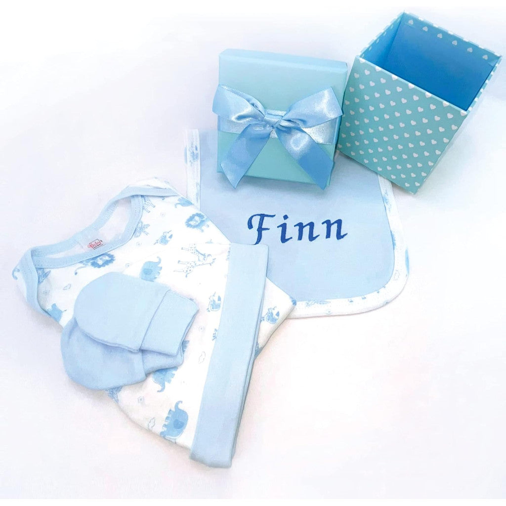 Baby Gifts – Personalised Gift Set in Blue Gift Box