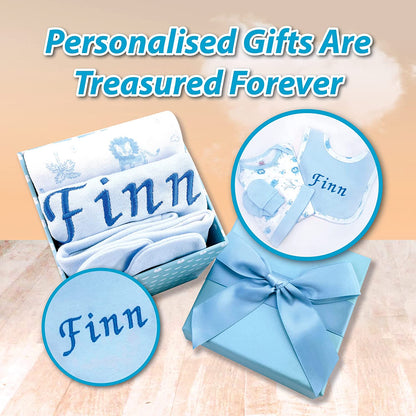 Baby Gifts – Personalised Gift Set in Blue Gift Box