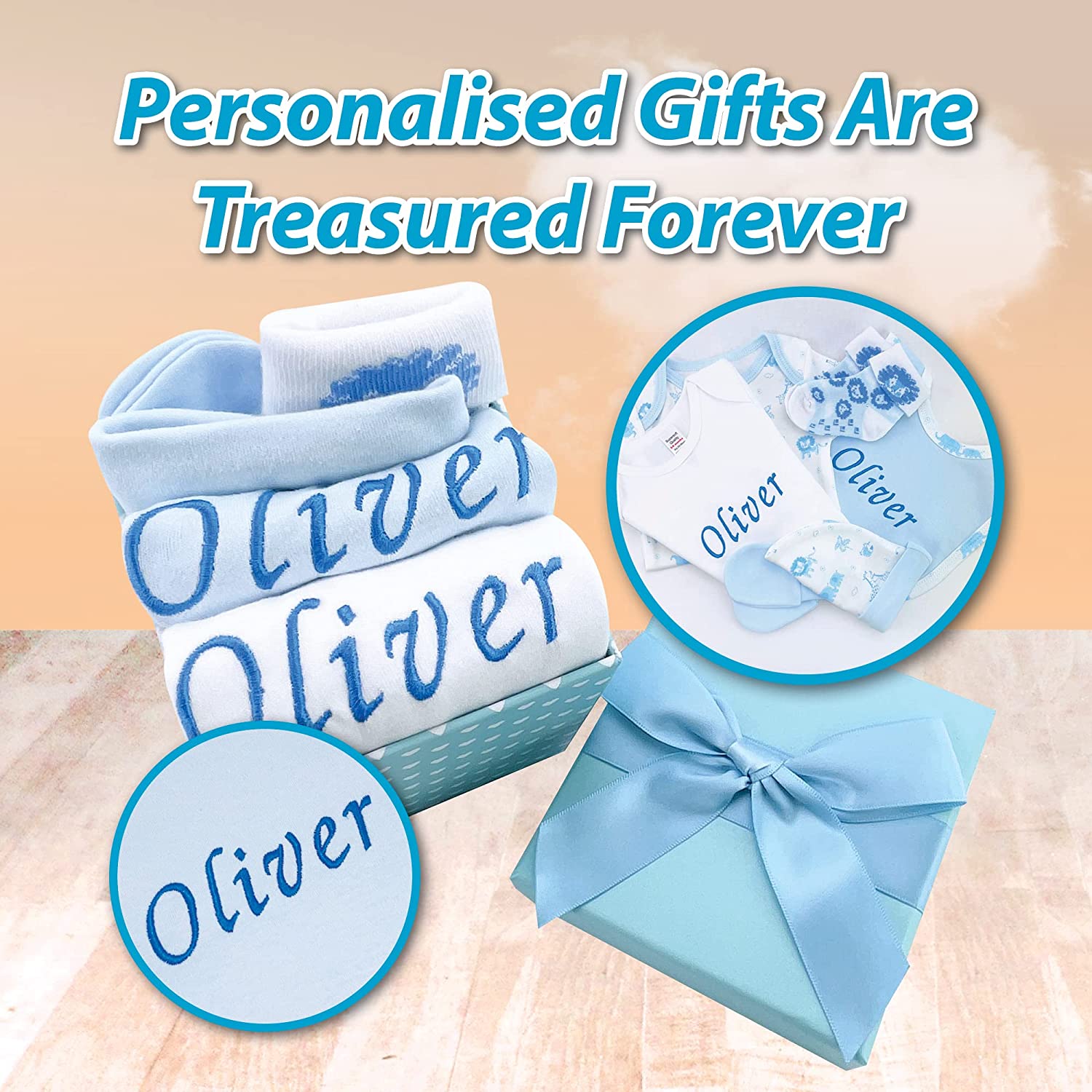 Baby Gifts – Personalised Gifts in Blue Gift Box