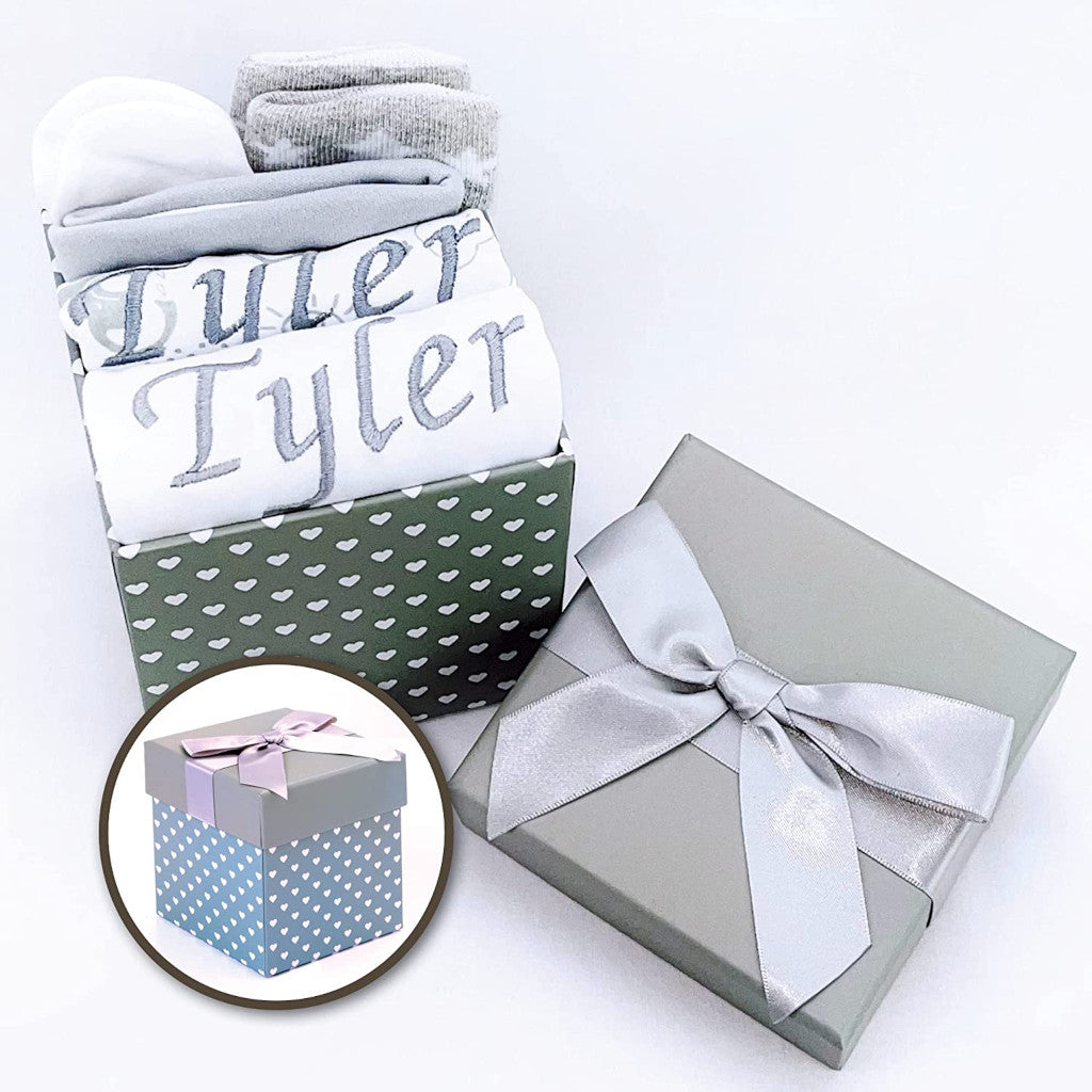 Baby Gifts – Personalised Gifts in Grey Gift Box