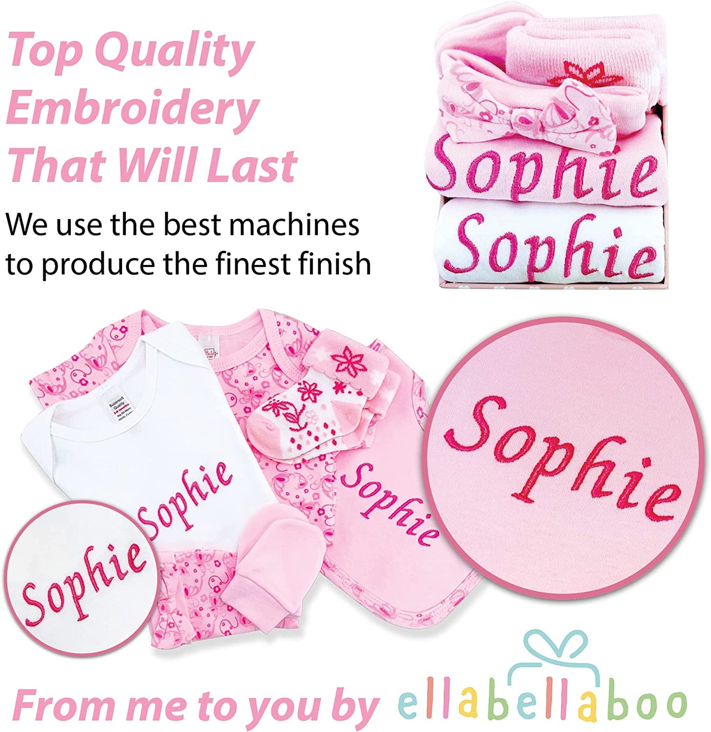 Baby Gifts – Personalised Gifts in Pink Gift Box