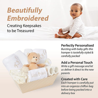 Baby Gift Set – Baby Gift Baskets Newborn Essentials in Cream Tray ellabellaboo