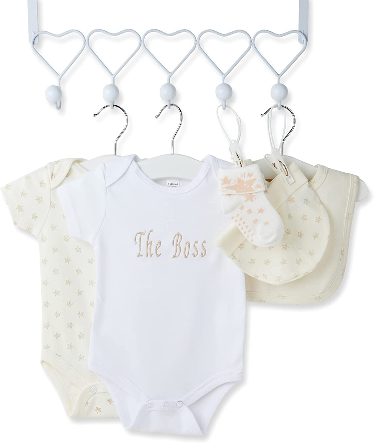 Baby Gift Set – Personalised Baby Gift Baskets Newborn Essentials in Cream Case ellabellaboo