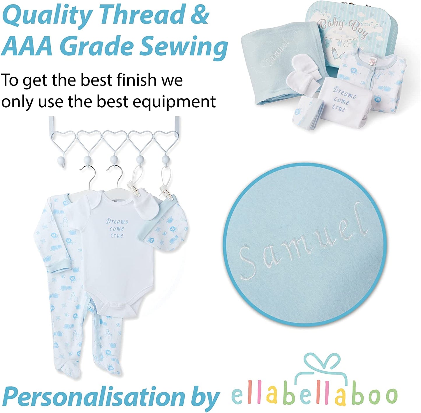 Baby Gift Set - Baby Gift Hamper in Blue Case ellabellaboo