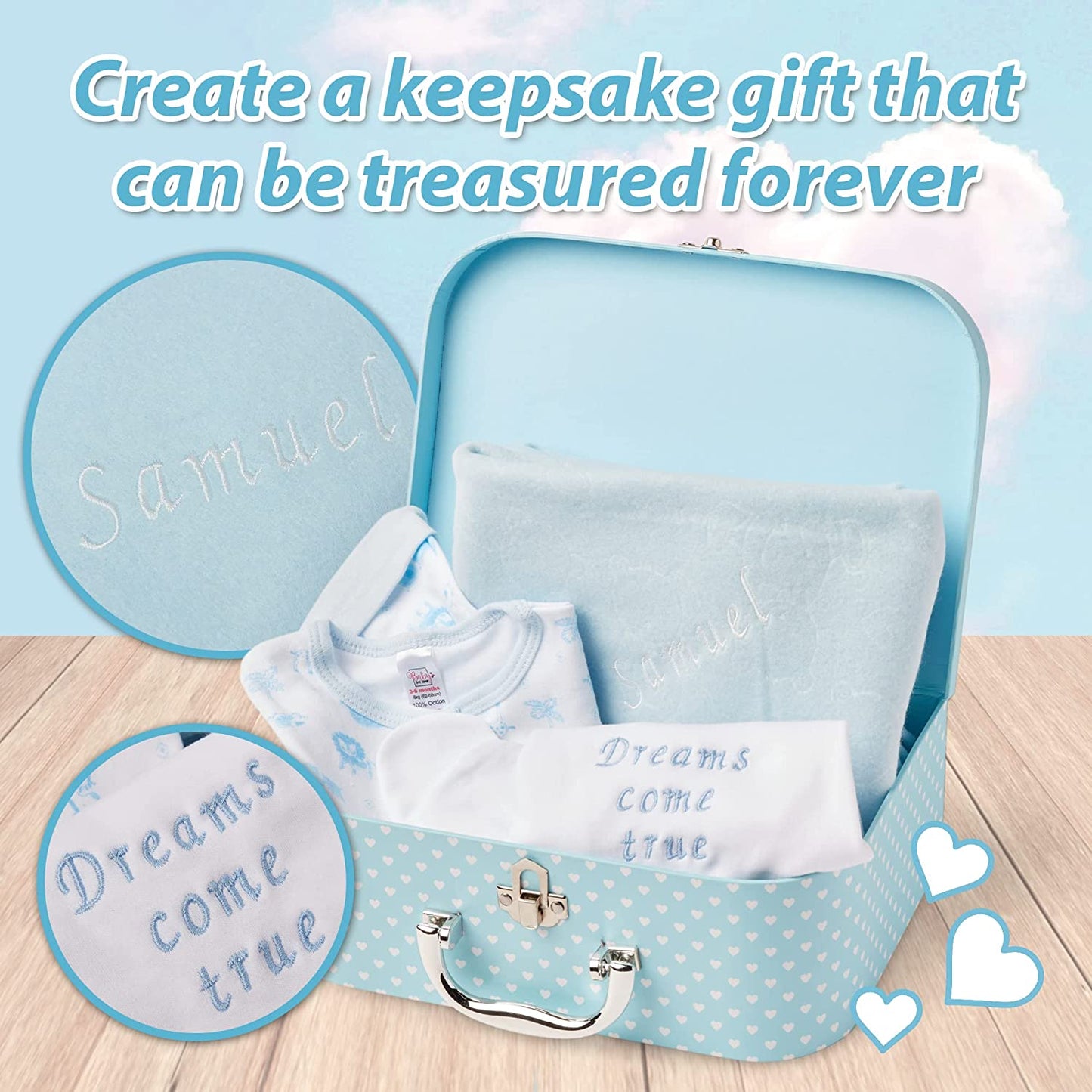 Baby Gift Set - Baby Gift Hamper in Blue Case ellabellaboo