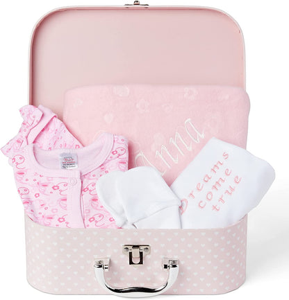 Baby Gift Set - Baby Gift Hamper in Pink Case ellabellaboo