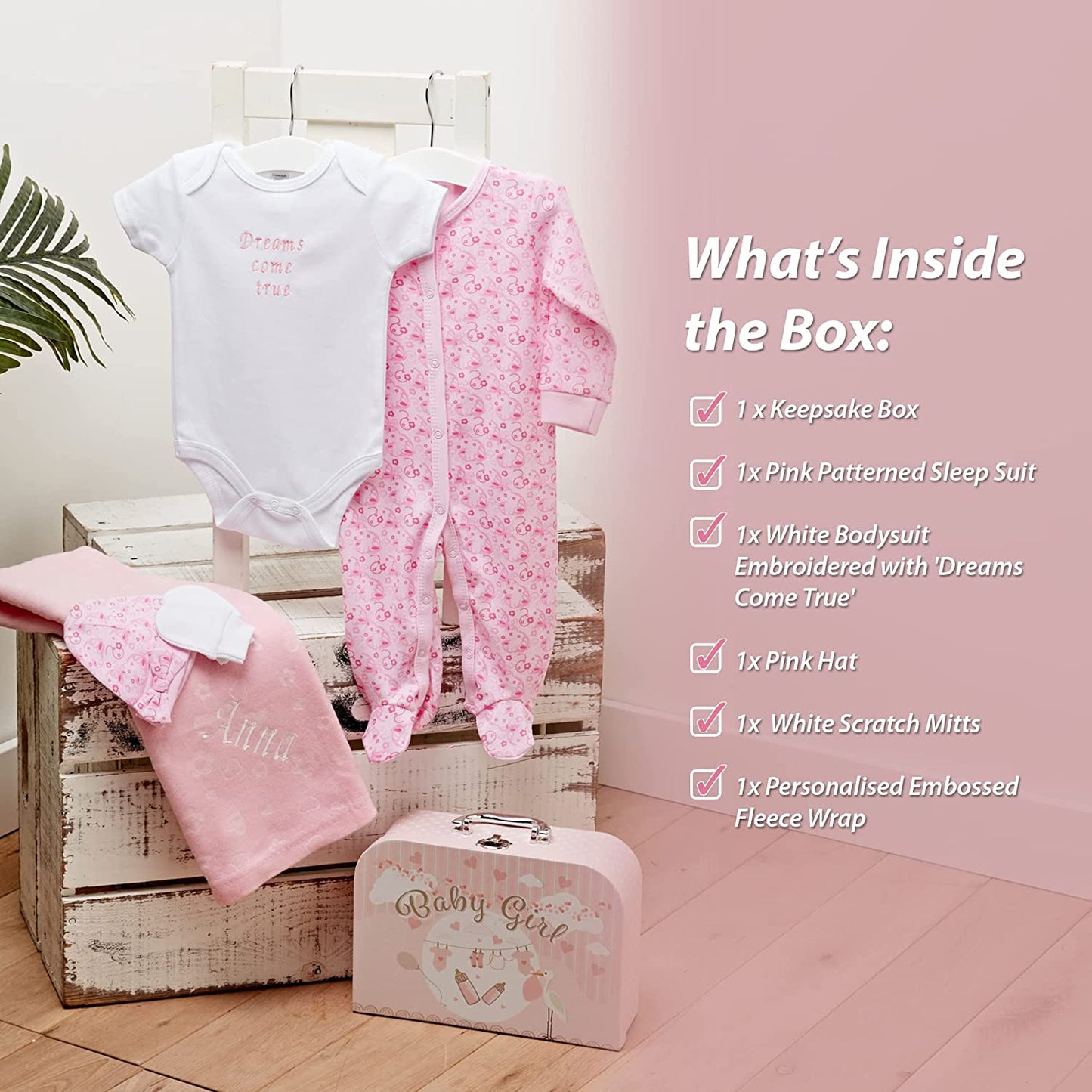 Baby Gift Set - Baby Gift Hamper in Pink Case ellabellaboo