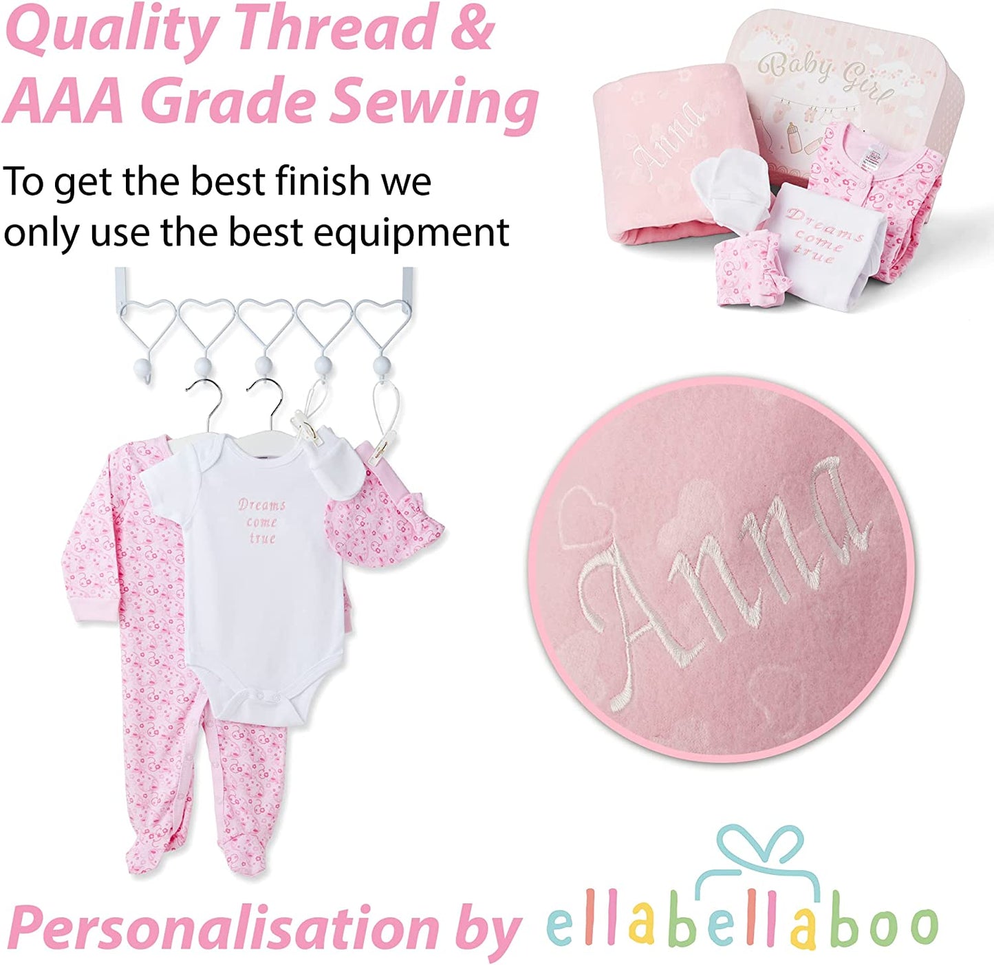 Baby Gift Set - Baby Gift Hamper in Pink Case ellabellaboo