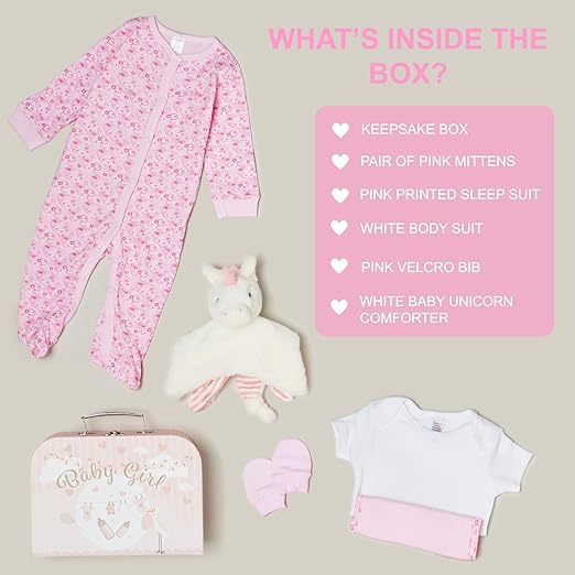 Baby Gift Set - Baby Hamper Newborn Essentials Medium Pink Case