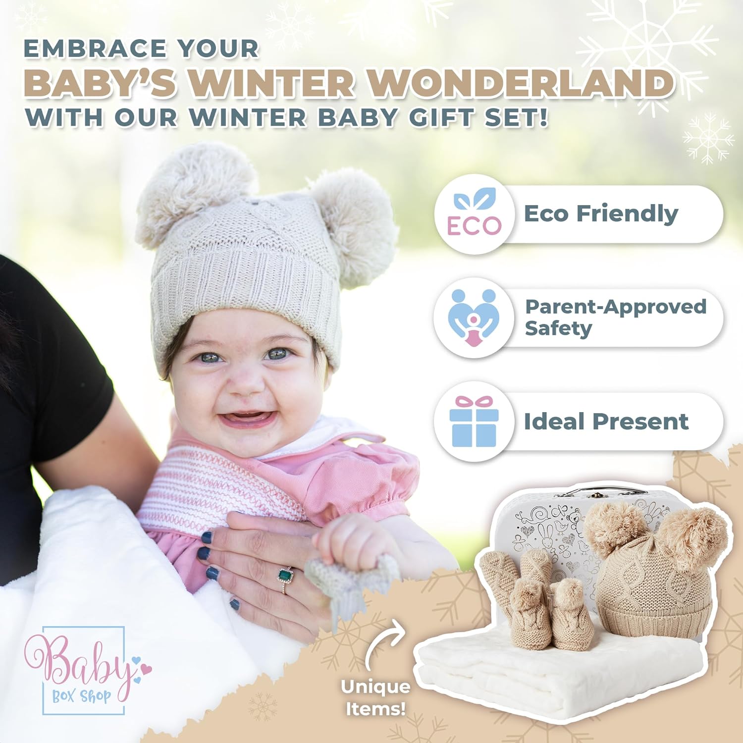 Unisex Baby Gift Set - Winter case beige