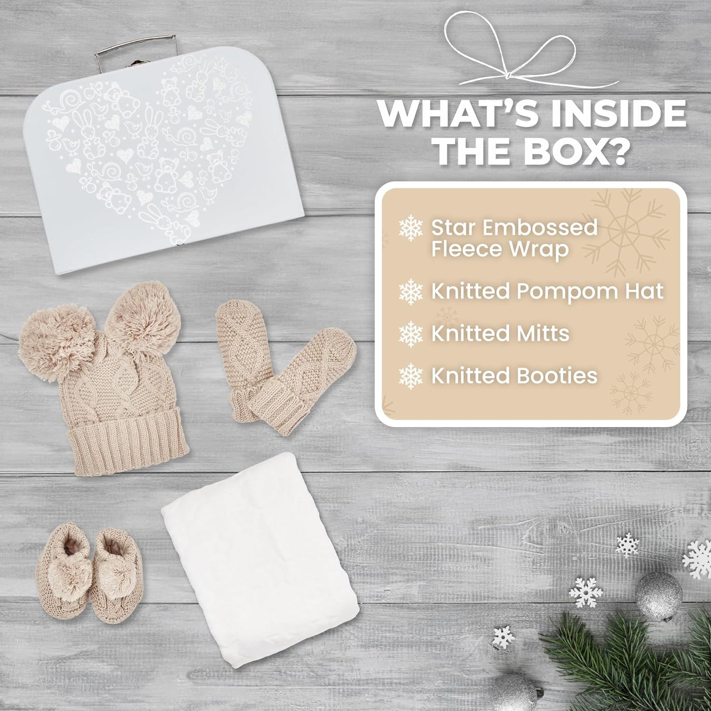 Unisex Baby Gift Set - Winter case beige